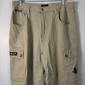 VTG Wu Wear Jeans WuTang Pants Khaki Baggy Cargo Pants Streetwear 36x32 Cotton